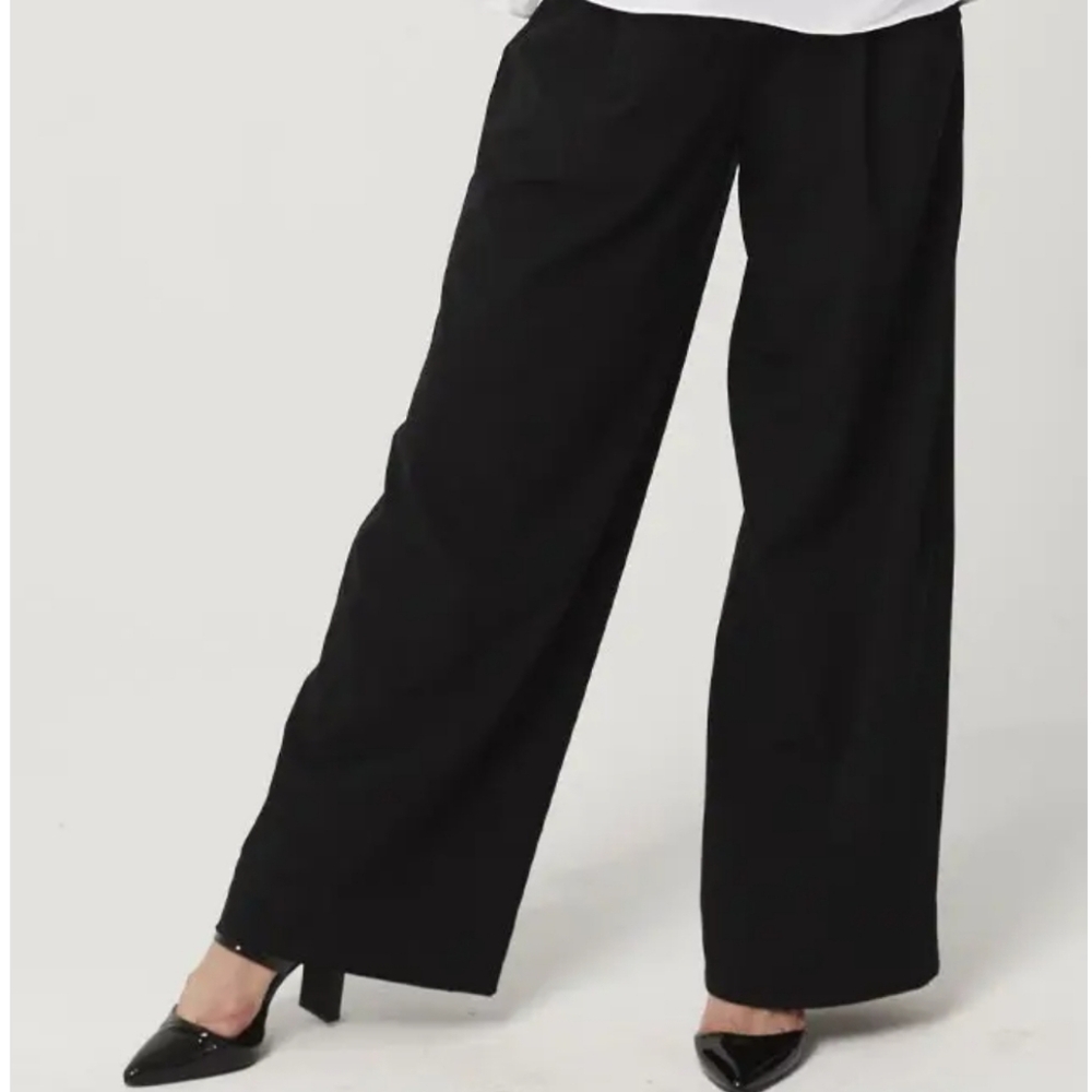 Icebreaker Merino Wool Women's Wide Leg Trousers Size Medium Black